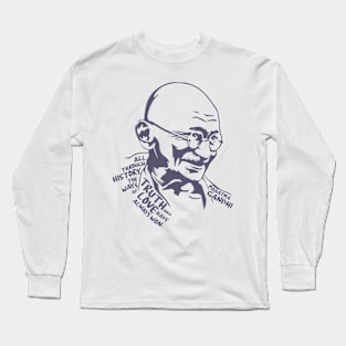 GANDHI Truth and Love Long Sleeve T-Shirt